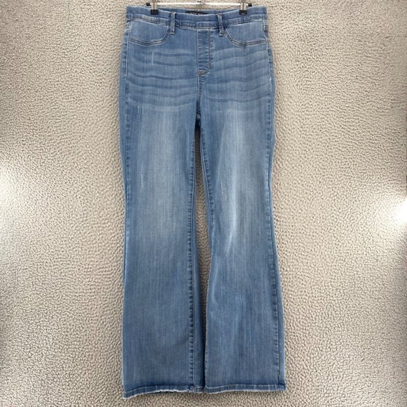 Judy Blue Jeans Womens 11 Blue Light Wash Denim Slim Boot Leg Distressed Stretch - Picture 1 of 13